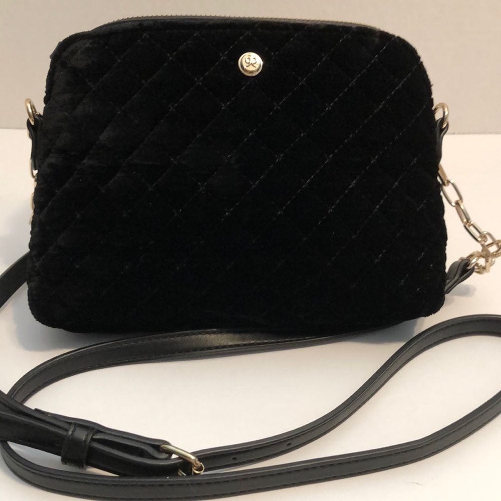 Nine West Little Black Velvet Shoulder Bag